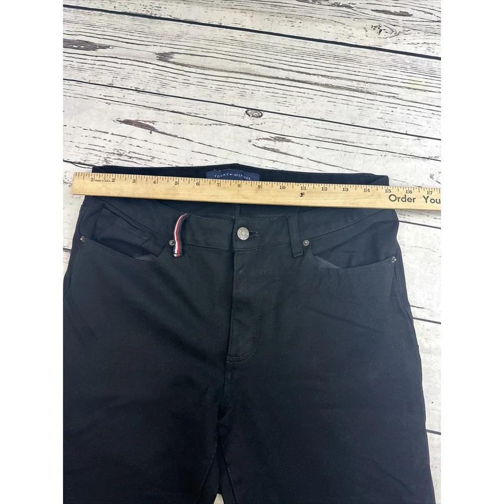 Tommy Hilfiger Womens Size 10 Black Mid Rise Spirit Skinny Denim Jeans